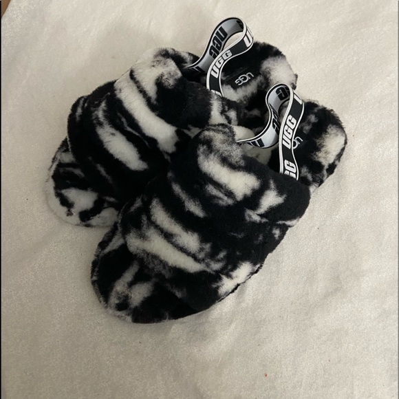 UGG Australia Kids Fluff Yeah Marble Slide - Picture 2 of 6